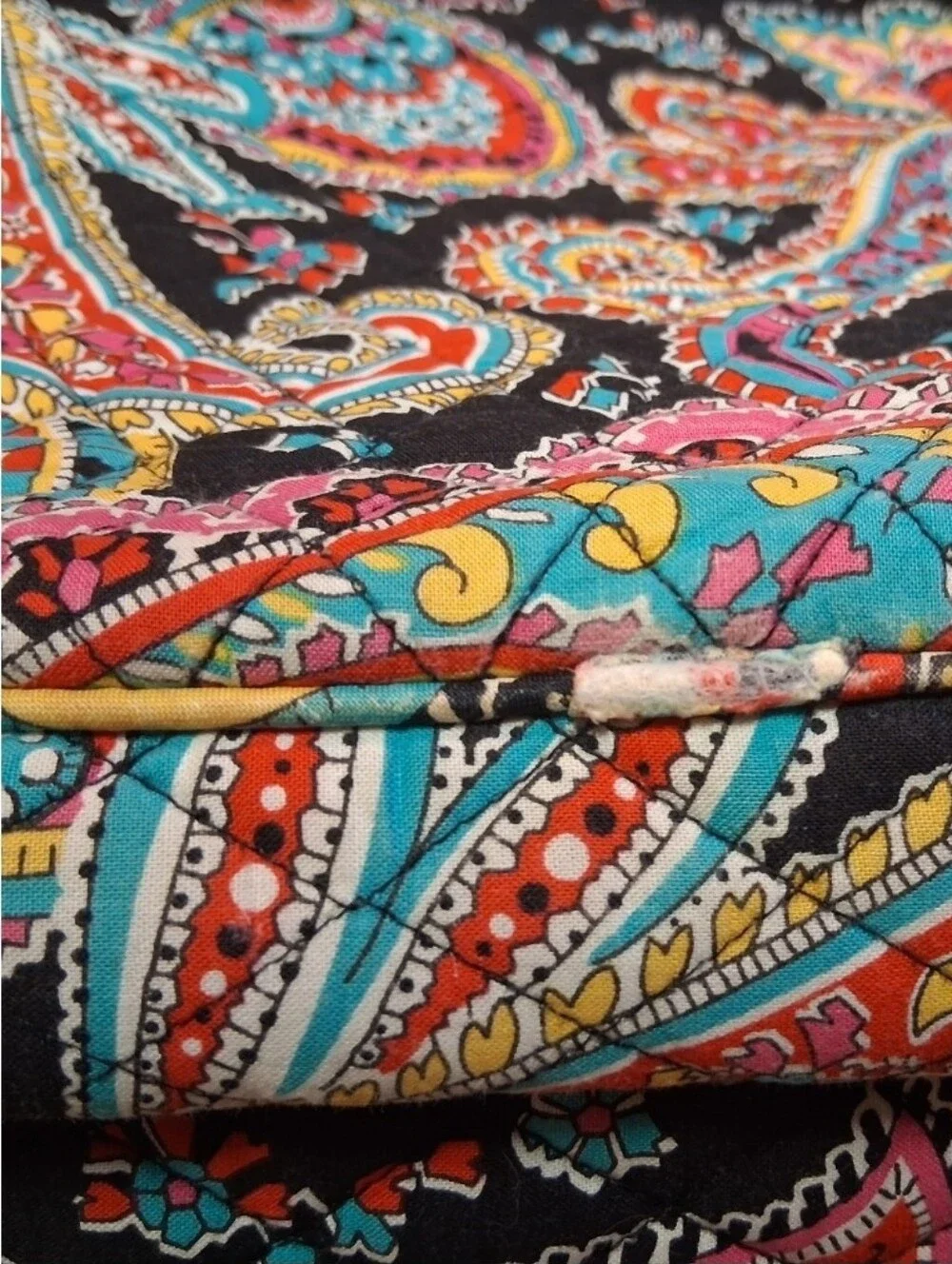 Patterned Paisley Women's Backpack - Black Multicolor